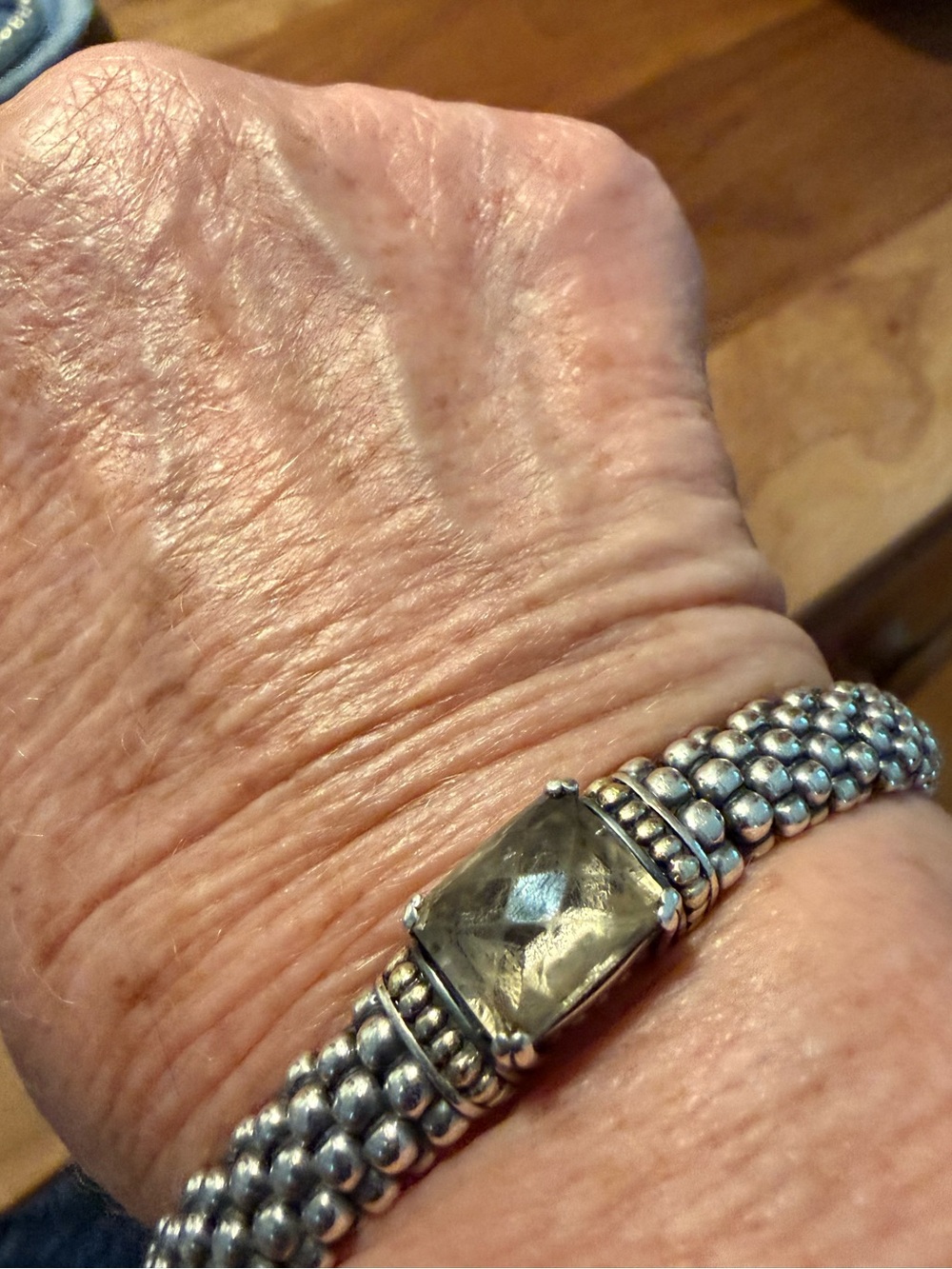 LAGOS Sterling Silver Bracelet with Smoky Quartz Gemstone